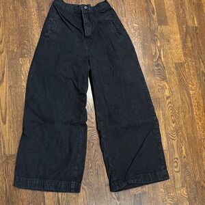 Hunter & Brown Wide-Leg Black Pants